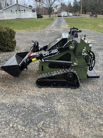 2025 Cartiwell CW-460 Mini Skidsteer with 3 stage pump and 25hp gas engine **New -- Green