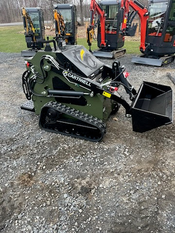 2025 Cartiwell CW-460 Mini Skidsteer with 3 stage pump and 25hp gas engine **New -- Green