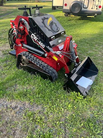 2025 Cartiwell CW-460 Mini Skidsteer with 3 stage pump and 25hp gas engine **New -- Maroon