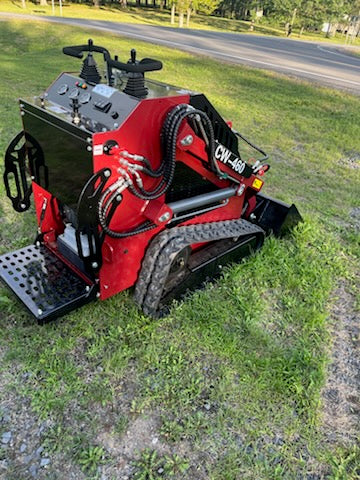 2025 Cartiwell CW-460 Mini Skidsteer with 3 stage pump and 25hp gas engine **New -- Maroon